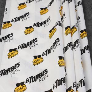 Custom Printed Sandwich Burger Burrito Package Greaseproof Wrapping Paper Food