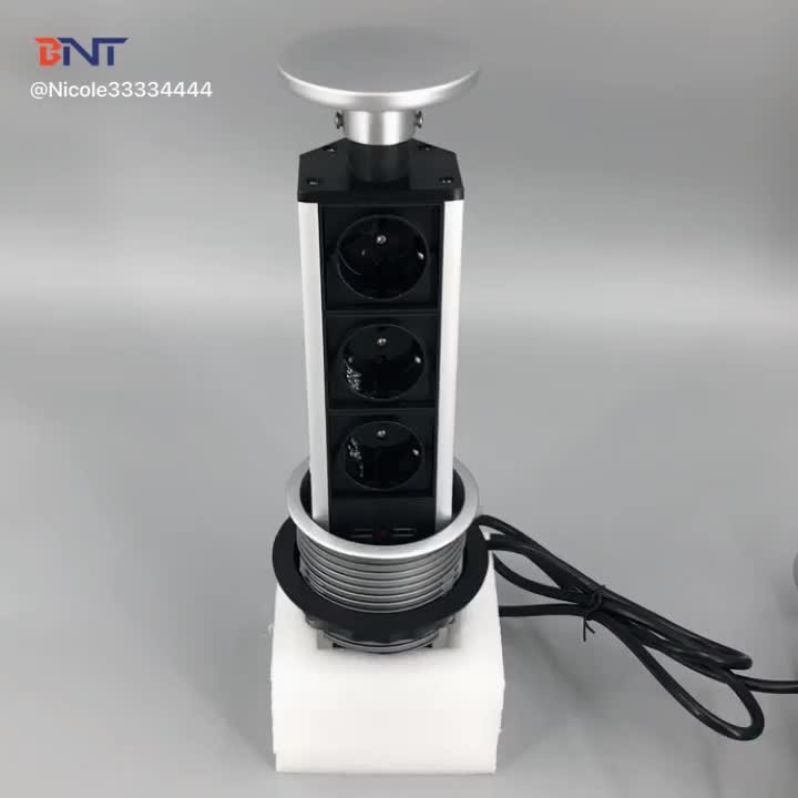 AU power hidden table pop up electric socket for kitchen Manufactures