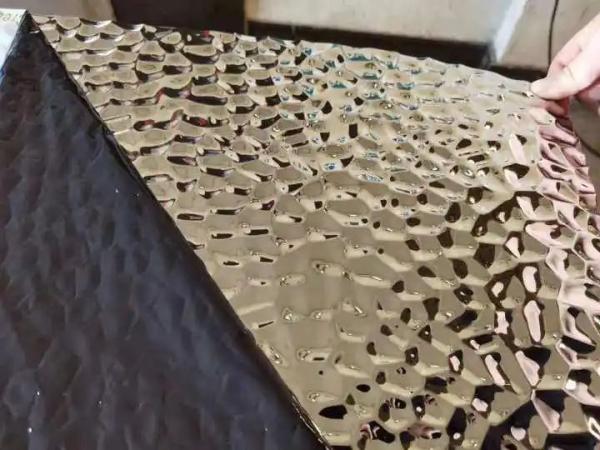 6mm Checkered Stainless Steel Plate For Door Thickness 0.8mm Pvd Water Ripple