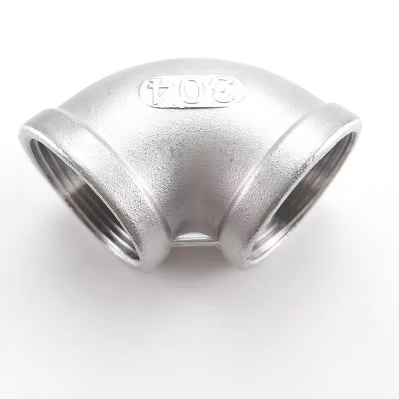 304 Stainless Steel Female Thread Elbow 90 Degrees Angle Connection