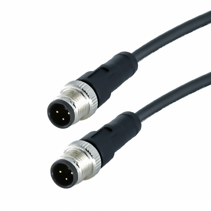 Rigoal M12 Waterproof Overmolded Cable Connectors 180 / 90 Degree Outdoor