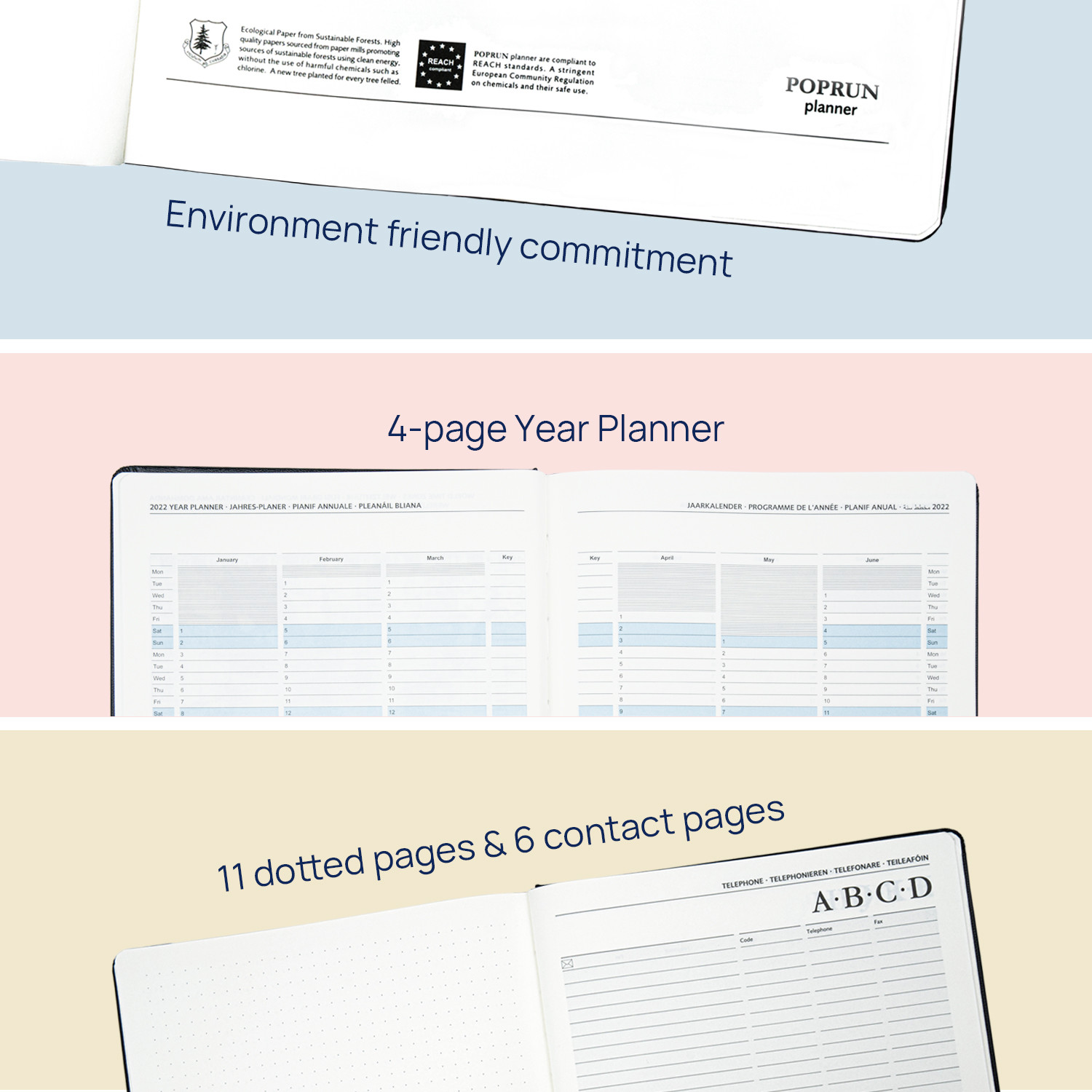 10.5X8.5inch Hardcover Academic Planner From Jul 2023 To Jun 2023