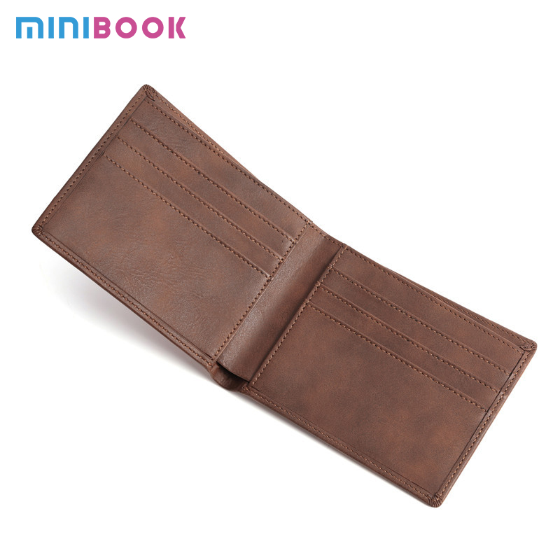 Men's Minimalist PU Leather RFID Blocking Card Holder Wallet with Custom Logo Avaliable