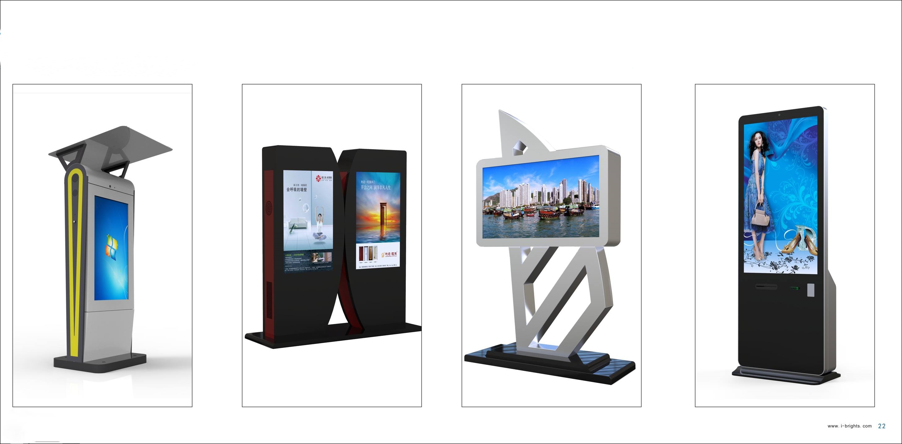22inch Floor Stand Outdoor Photovoltaic Digital Signage Display Totem Solar-Powered Parking Payment Kiosk