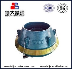 High Manganese Steel Mn18Cr2 Crusher Bowl Liner Replacement Parts for HP300 HP400 HP500