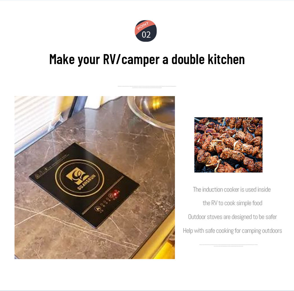 JP Portable stainless steel pull out gas stove for outdoor kitchen RV motorhome caravan