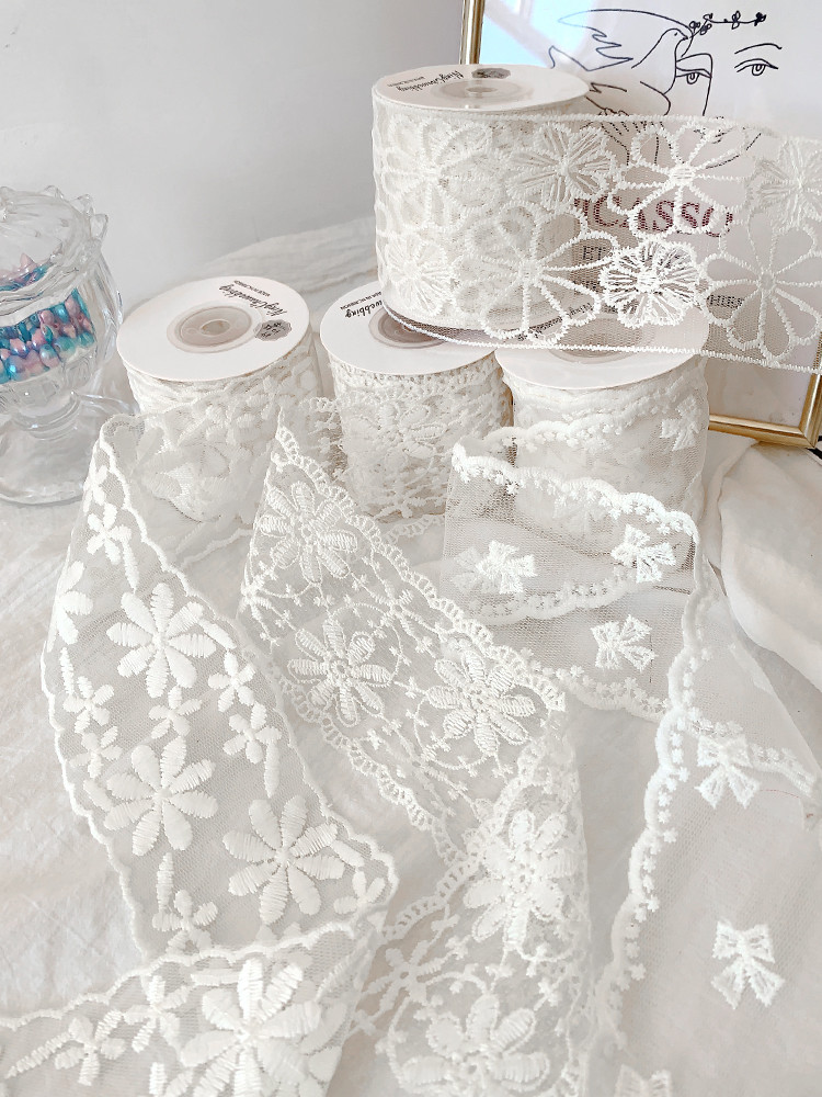 65mm Polyester Lace Ribbon for Wedding Decoration and Gift Packing