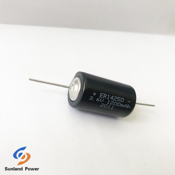 Wide Temperature 3.6V ER14250 1200mAh LiSOCl2 Battery Non Rechargeable For Rain