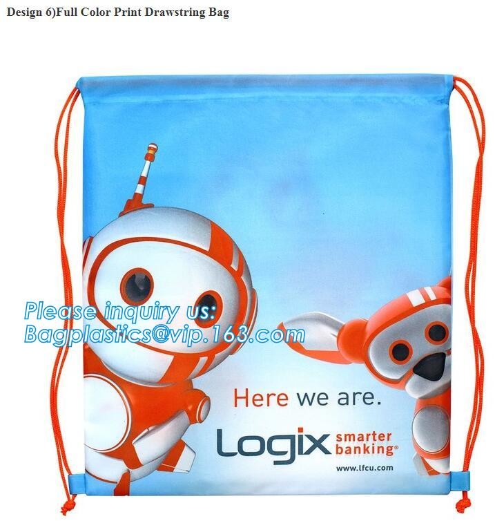 Cheap Digital Printing 100D Polyester Bag 30x45cm Any Logo Custom Drawstring Backpack,Waterpoof Most Popular Hot sale Pr