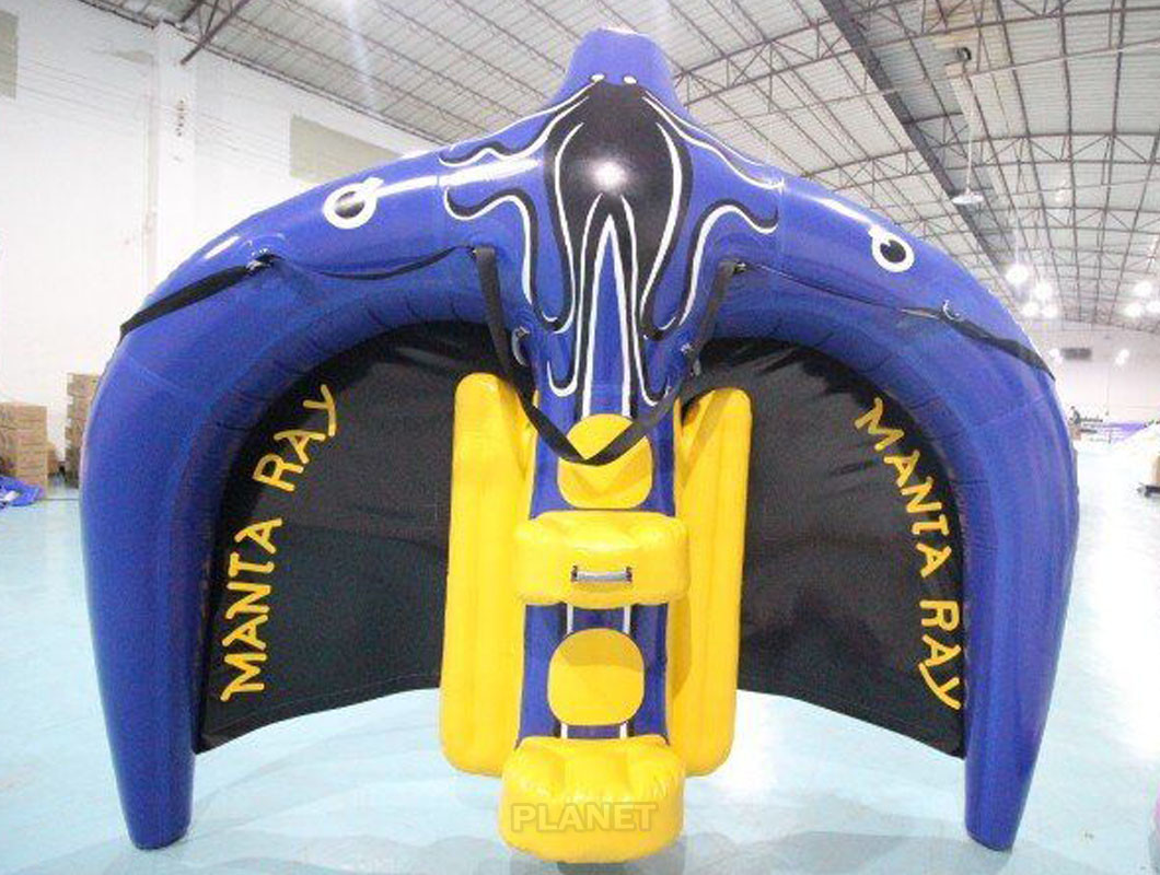 Outdoor Water Sports Inflatable Manta Flying Ray PVC Flying Fish Tube For Sea