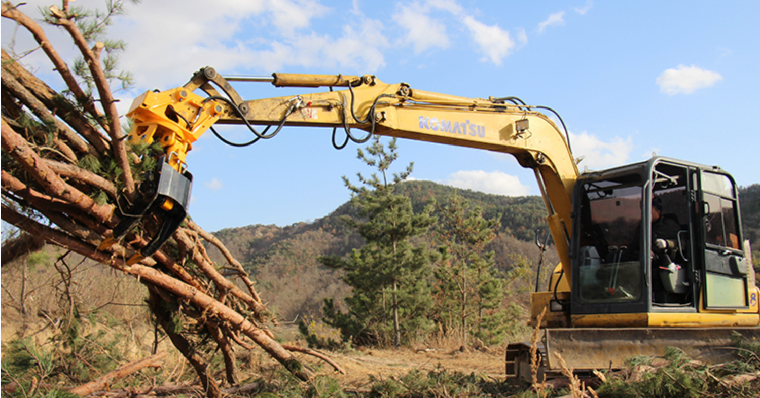 360 Dregree Roating Hydraulic Excavator Wood Grapple Attachment 800kg Excavator Grapples