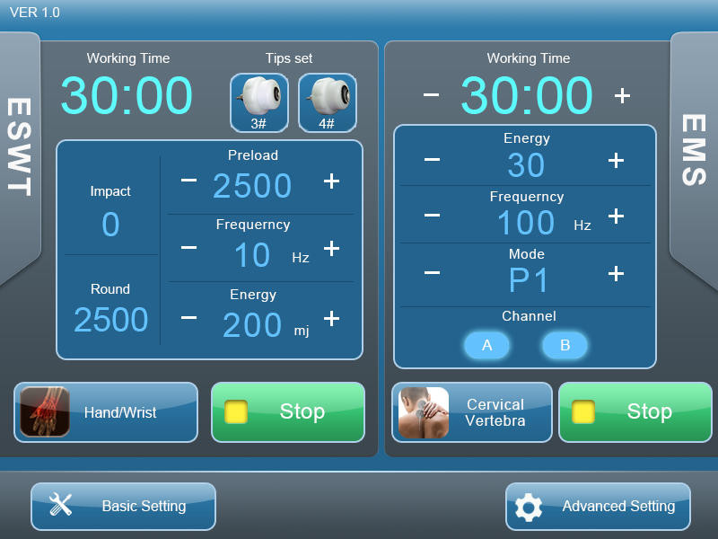 Pain Relief Electrical Muscle Stimulation Machine Convenient Operation