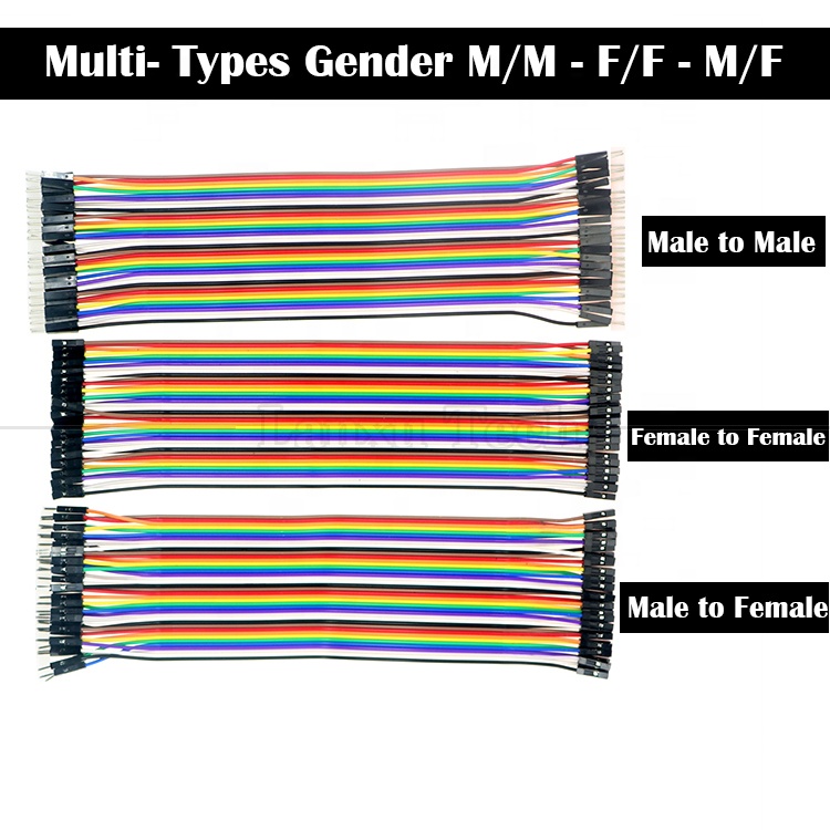 40 PIN Male to Female Dupont Connector Breadboard Jumper Wire GPIO Cable for Arduino