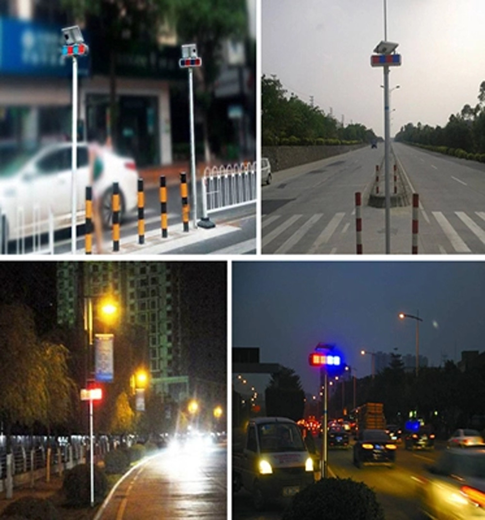 LED Solar Barricade Warning Light For Road Construction