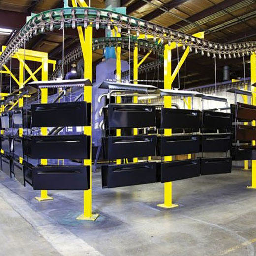 Automated Roller Coating Line Powder Coat Spray Paint Integrated Heat Management