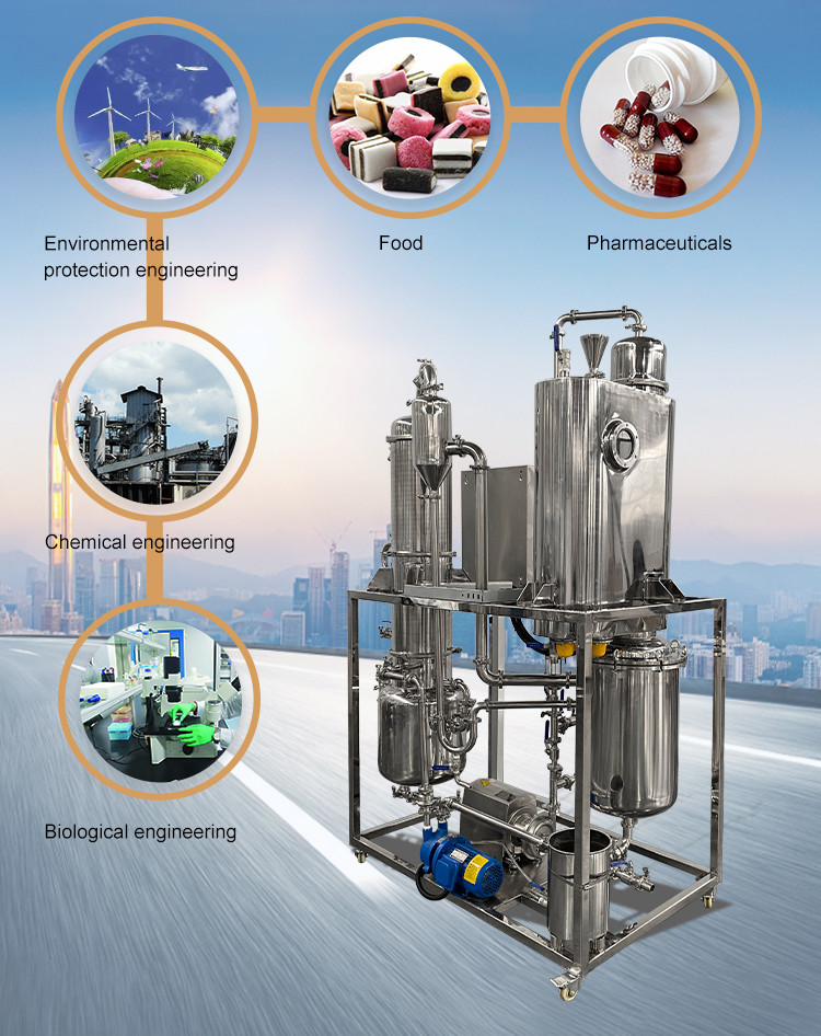 High Evaporation Speed Stainless Steel Falling Film Evaporator