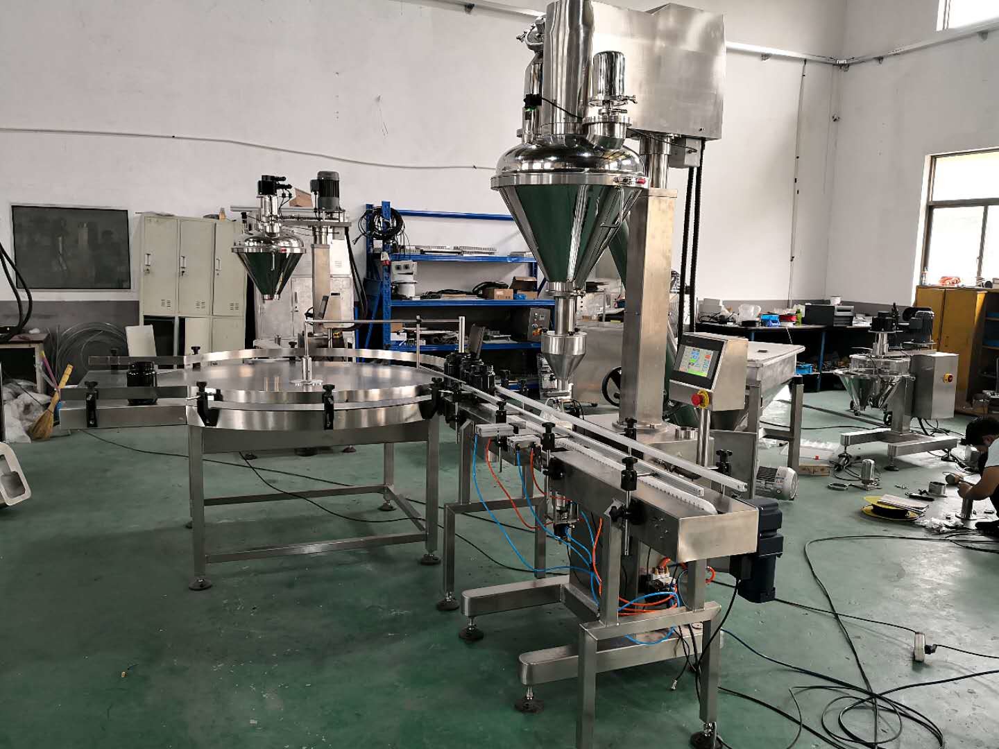 3 Phase Spice Packing Machine , Auger Powder Filling Machine For Jar / Bottle