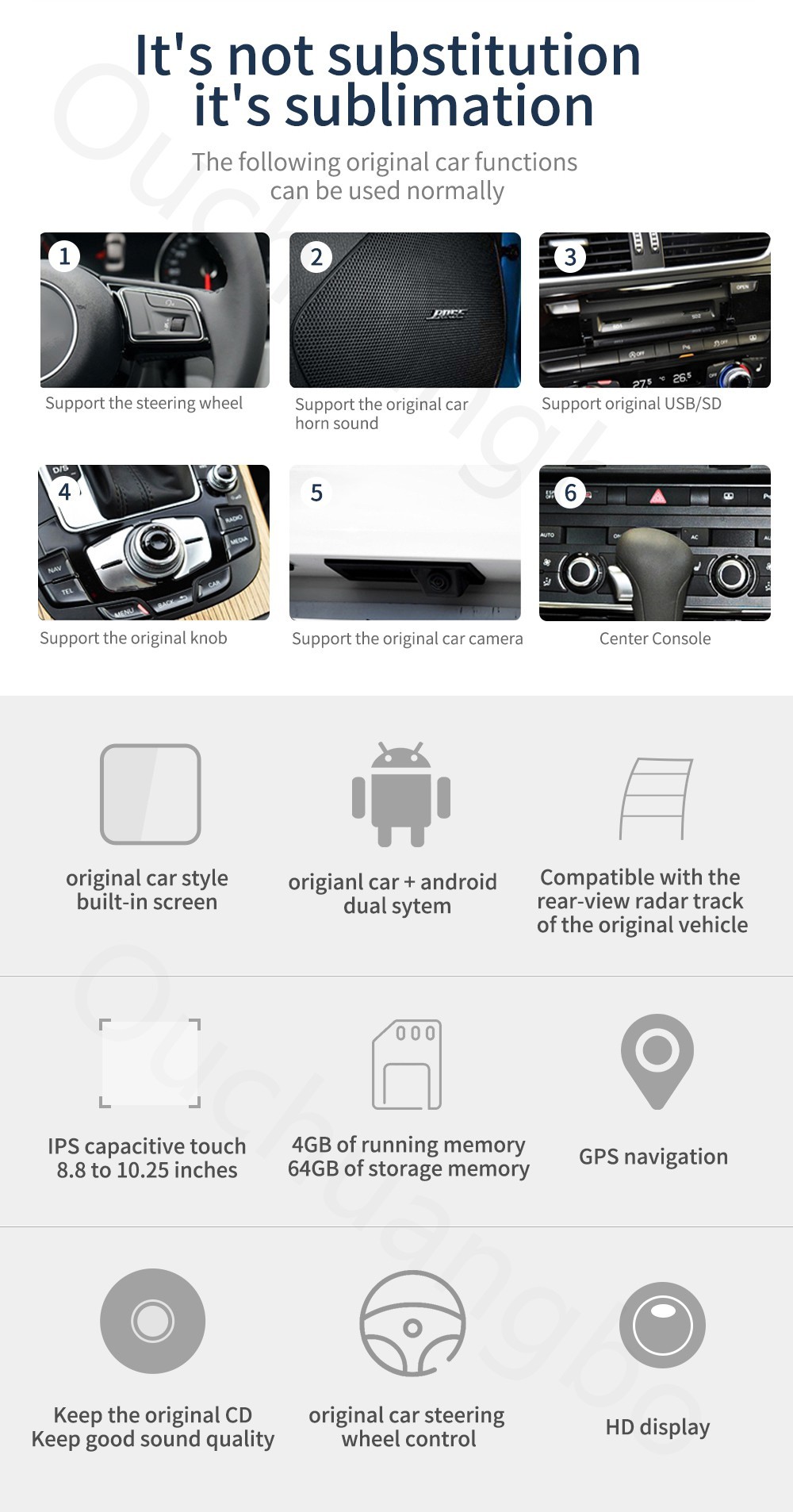 Ouchuangbo 6.2 inch auto radio bluetooth touch screen for Suzuki Jimny 2006-2013 With USB WIFI 64GB 9.0 system
