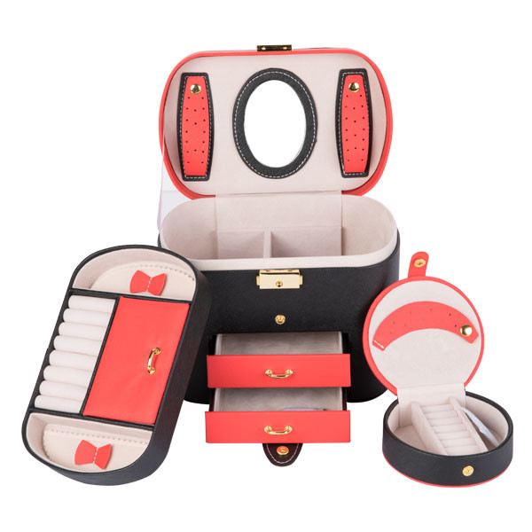 Wholesale big stand up jewelry box mirror cabinet for jewelry