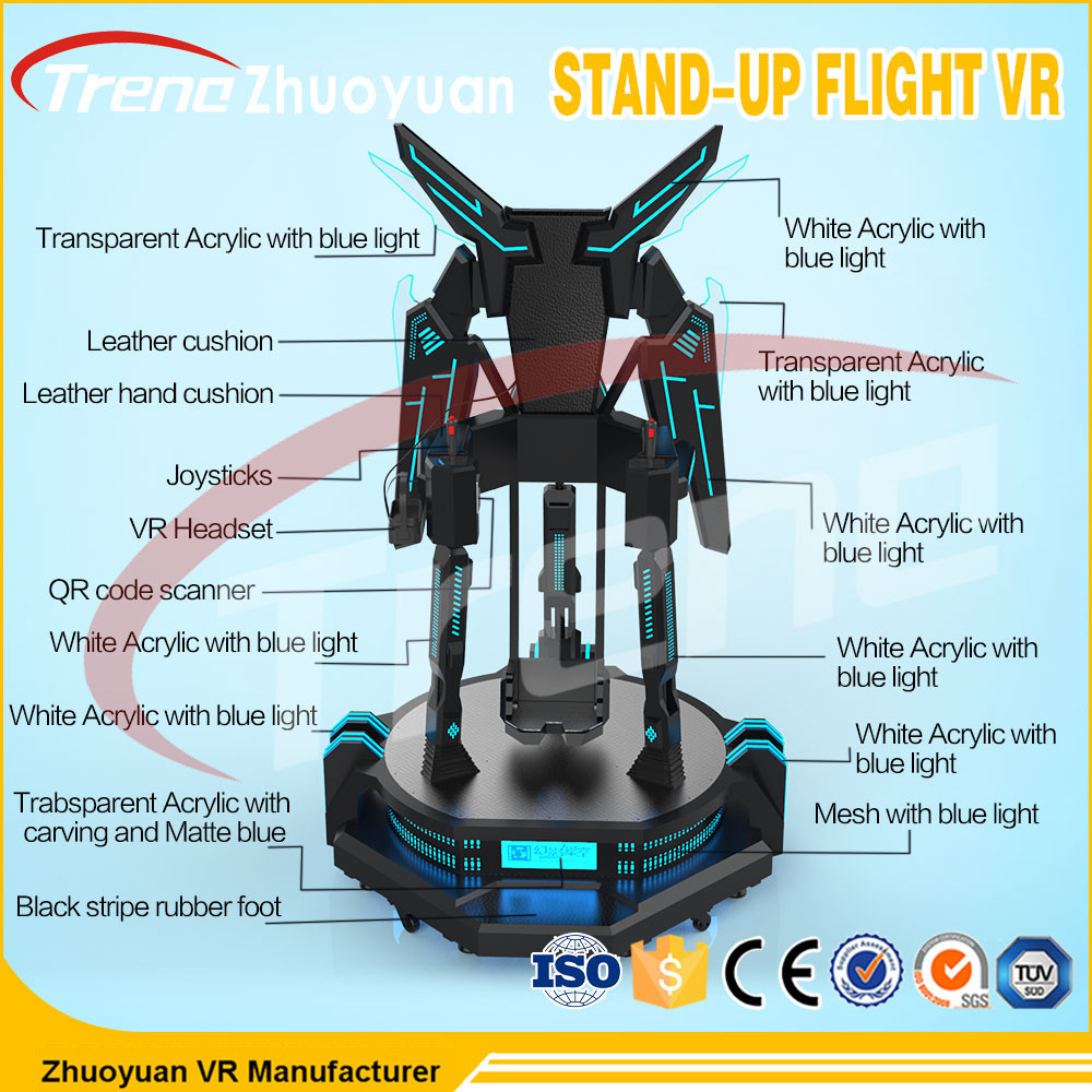 Funin Cool Black Sheet Metal Eagle VR Flight Simulator For Kids AC220V