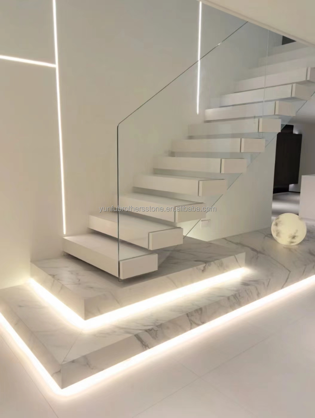 Interior Home Furniture Stair Step Light Design with Modern Artificial Sintered Stone