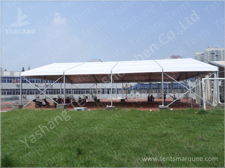 15x20 M 300 Sqm Clear Span Tent Rental With A Shaped Roof Top / Galvanized Steel Connector
