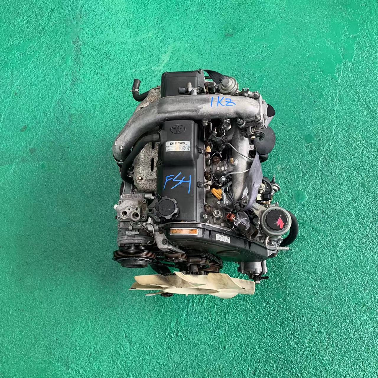 1998-2007 1KZT Turbo Engine Diesel Second Hand Marine Diesel Engine for Auto
