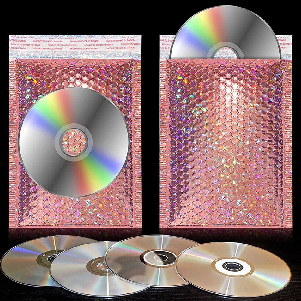 Laser Holographic Mini Compostable Bubble Mailers
