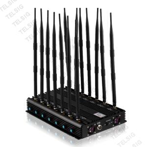 14 Channel Desktop Wireless Signal Jammer For Cell Phone 2 3 4 5G VHF UHF Lojack