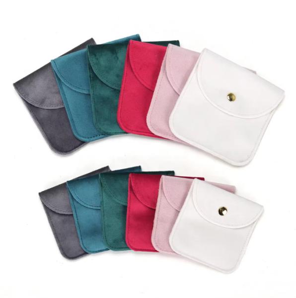Microfiber Suede Jewelry Bags Pouch Velvet Velvet Envelope Bag For Earring