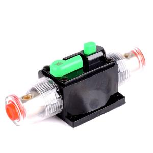 China Green Button 20A Auto Circuit Breakers In-Line Reset Fuse Stereo Audio Protection for Car RV Boat Marine on sale