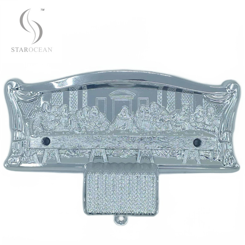 Last Supper Design Coffin Decorative Corner 24K Gold Metal Non-toxic Dignified 9#