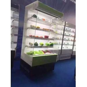 Upright Adjustable Multideck Open Chiller Green Color Customize