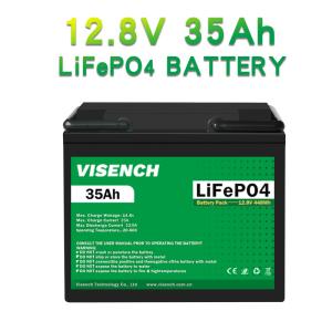 Visench 12V 35Ah Deep Cycle Digital Rechargeable Lithium Iron Phosphate Battery