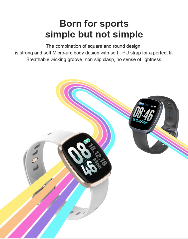 IP67 Blood Pressure Smartwatch GT105 Health Heart Rate Android For Apple Watch