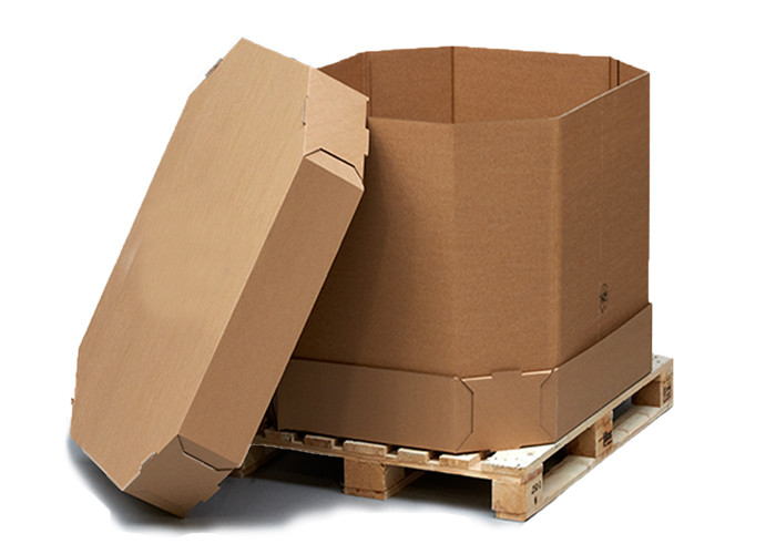 Custom Pallet Paper IBC Container For Solid Remote Storage Transporting