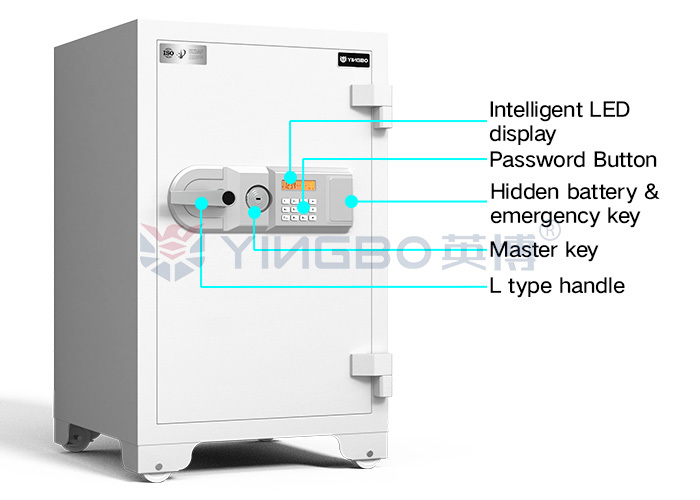 H780mm Fireproof Safe Box Solid Steel Latches Fire rating 30-120mins
