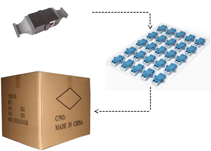 Plastic Fibre MPO Adaptor / MPO Ferrule MPO Adapter For 40G Network Upgrade