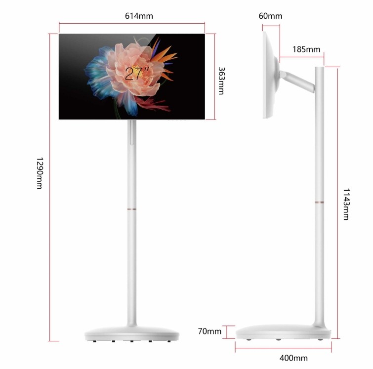 27 Inch Portable Smart Screen Rotate Smart TV for shop display/SOHO/Outdoor