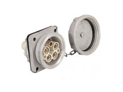 5P 250Amps IP67 Weatherproof Big Current Receptacle Panel Mounted Industrial