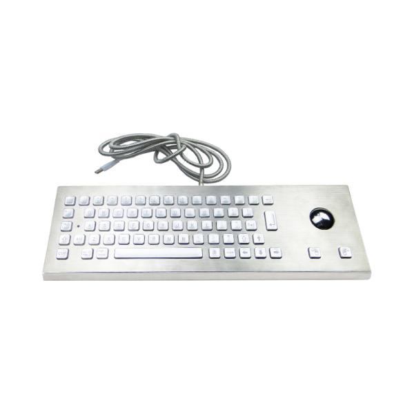  Backlit Desktop Rugged Waterproof Vandal-Proof Keyboard With Integrated Optical Trackball Manufactures