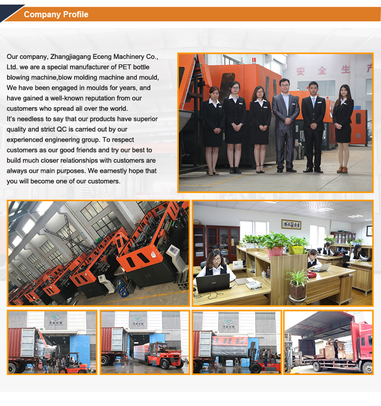 6 Cavity PET Plastic Container Manufacturing Machine 7000 PCS/HR