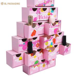 XL Packaging Custom Luxury Boxes Custom Print Pink Luxury Christmas Beer Advent