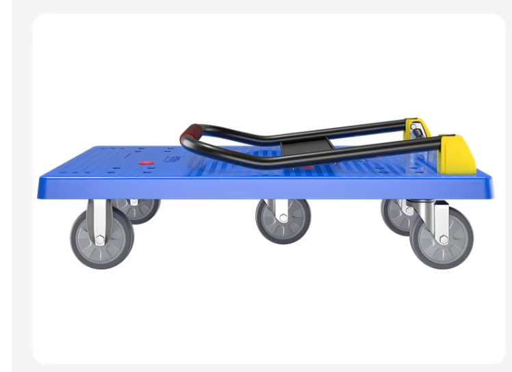 High Load Warehouse Transport Trolley 600kg 500KG Capacity Foldable Four Wheel Platform Customizable OEM Support