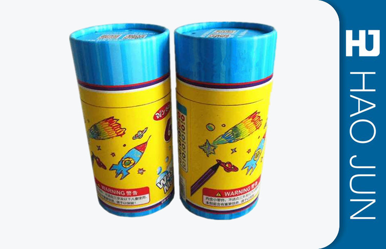 Custom Made Strong Kraft Printed Cardboard Paper Tube With Lid Packaging Boxes