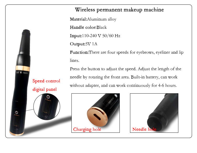 Digital Gyromagnetic Swith Panel Permanent Makeup Tattoo Pen For Eyebrow Bleaching / Lip Tattoo Instrument
