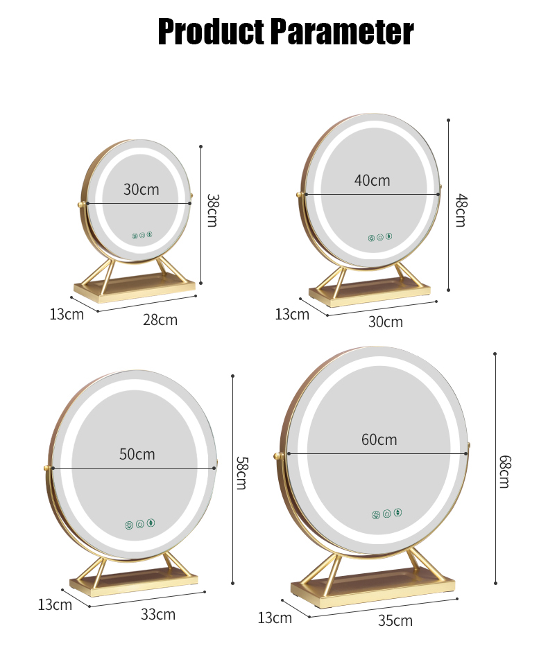 LED Lamps 10x Magnifying Round Vanity Mirror Dimmer Light Personalized