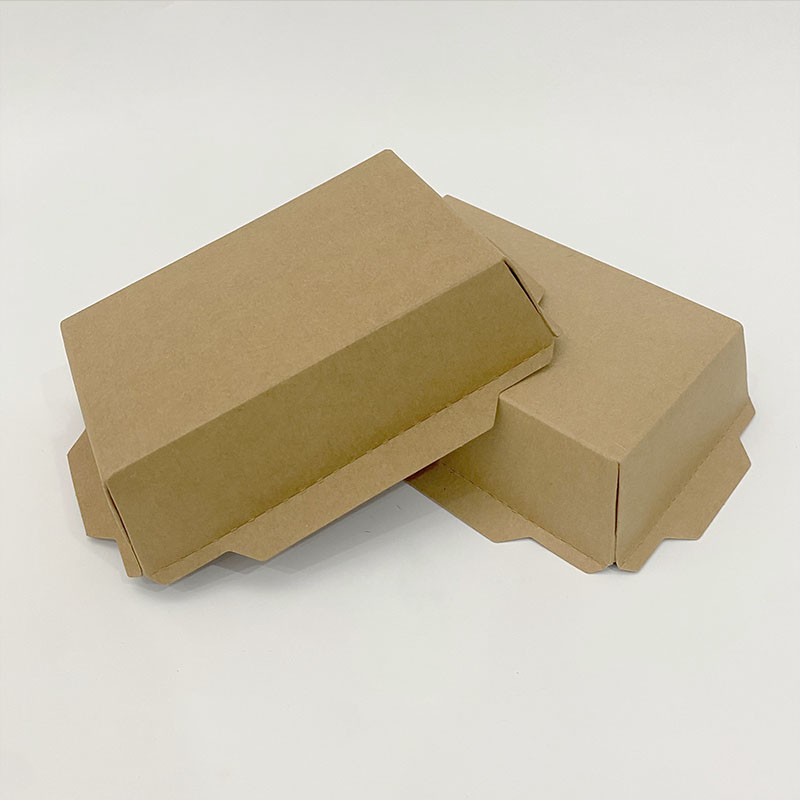 Printable Kraft Food Paper Trays Biodegradable For Barbecue Fries Packaging