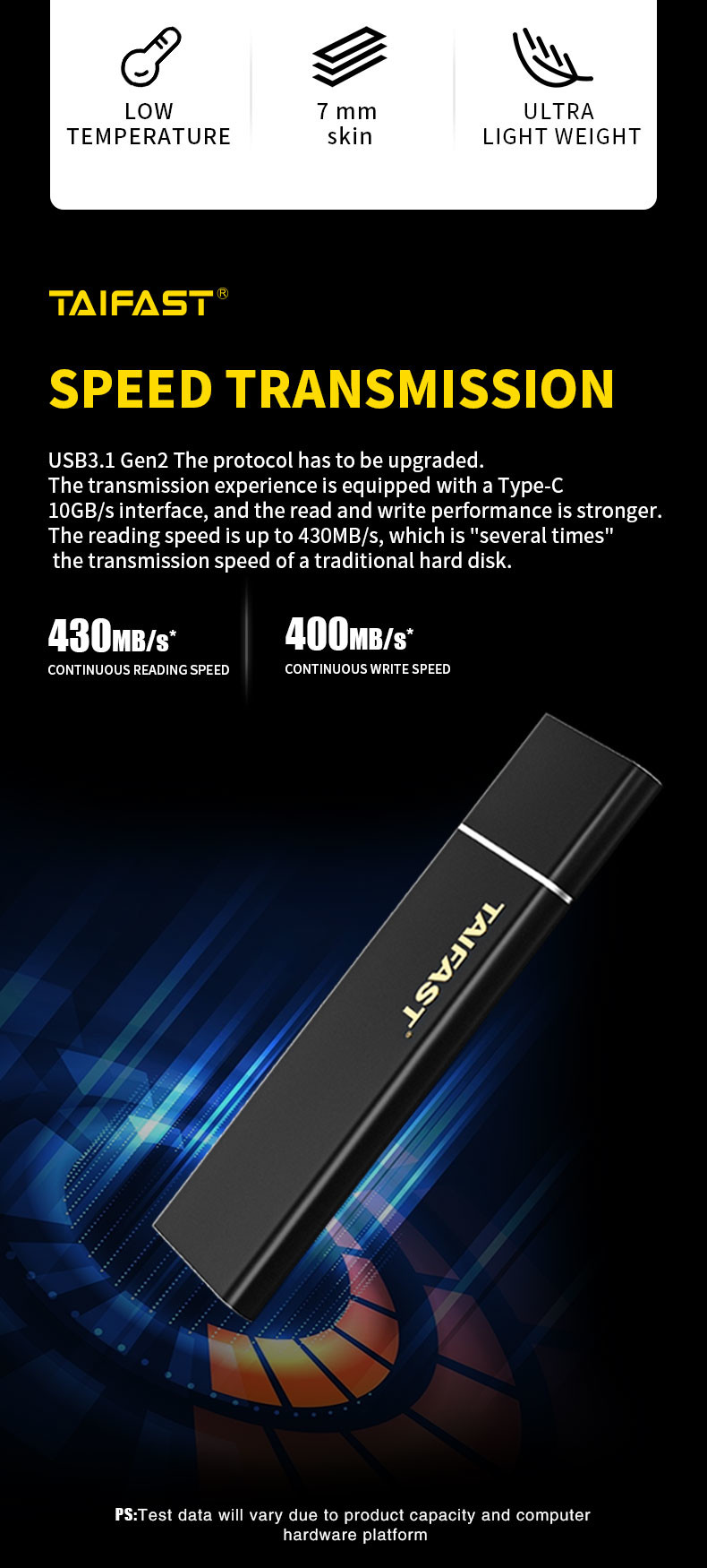 60gb NGFF Mobile Hard Drive M 2 Sata Taifast External Portable Disk