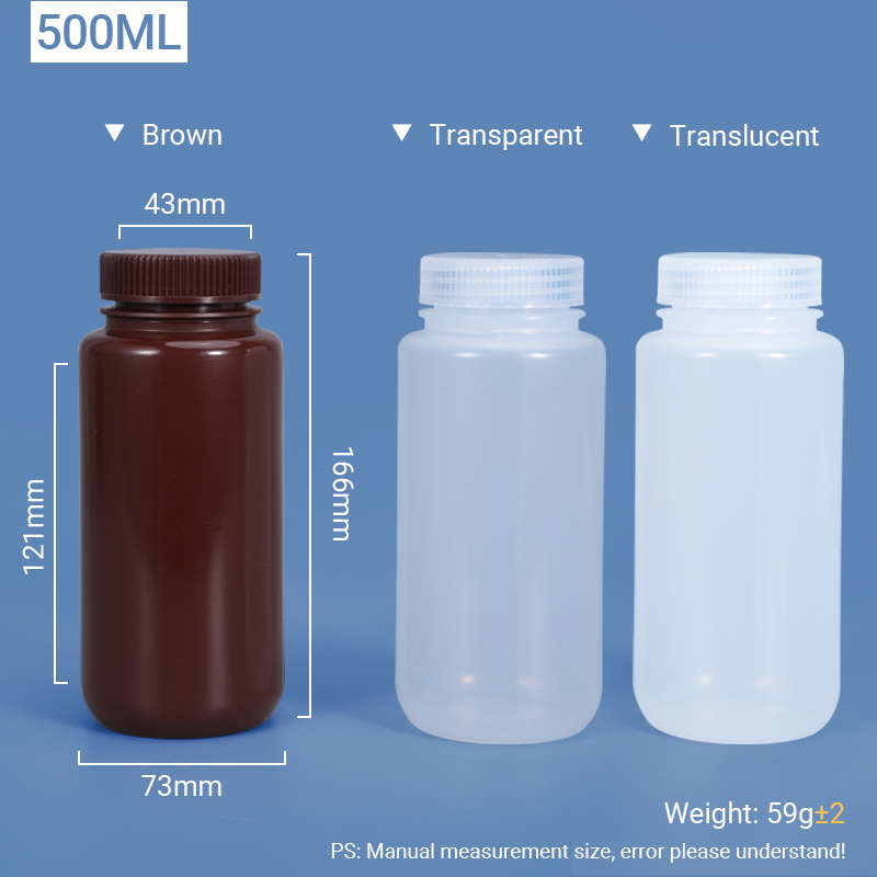 Empty Round Reagent Containers BPA Free PP Polypropylene Bottles